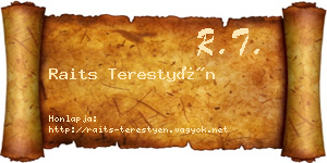 Raits Terestyén névjegykártya